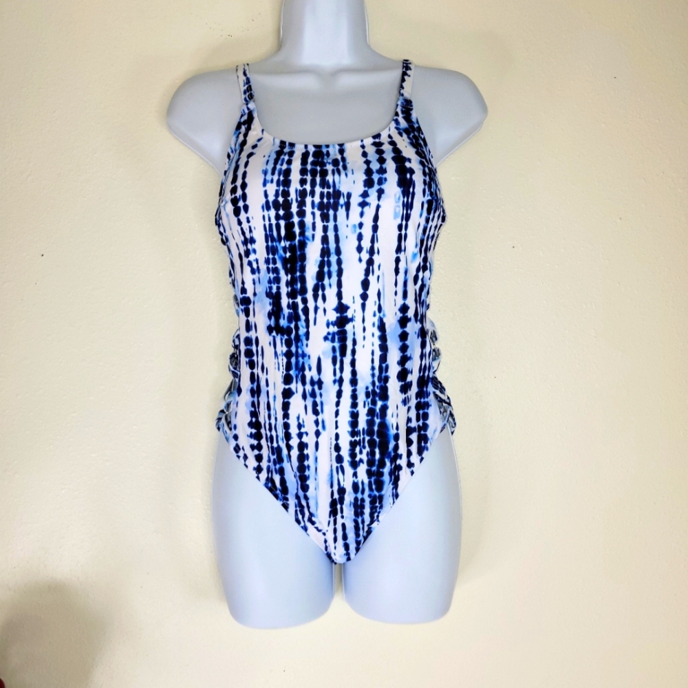 Tempt me,Blue Tie-Dye Swimsuit